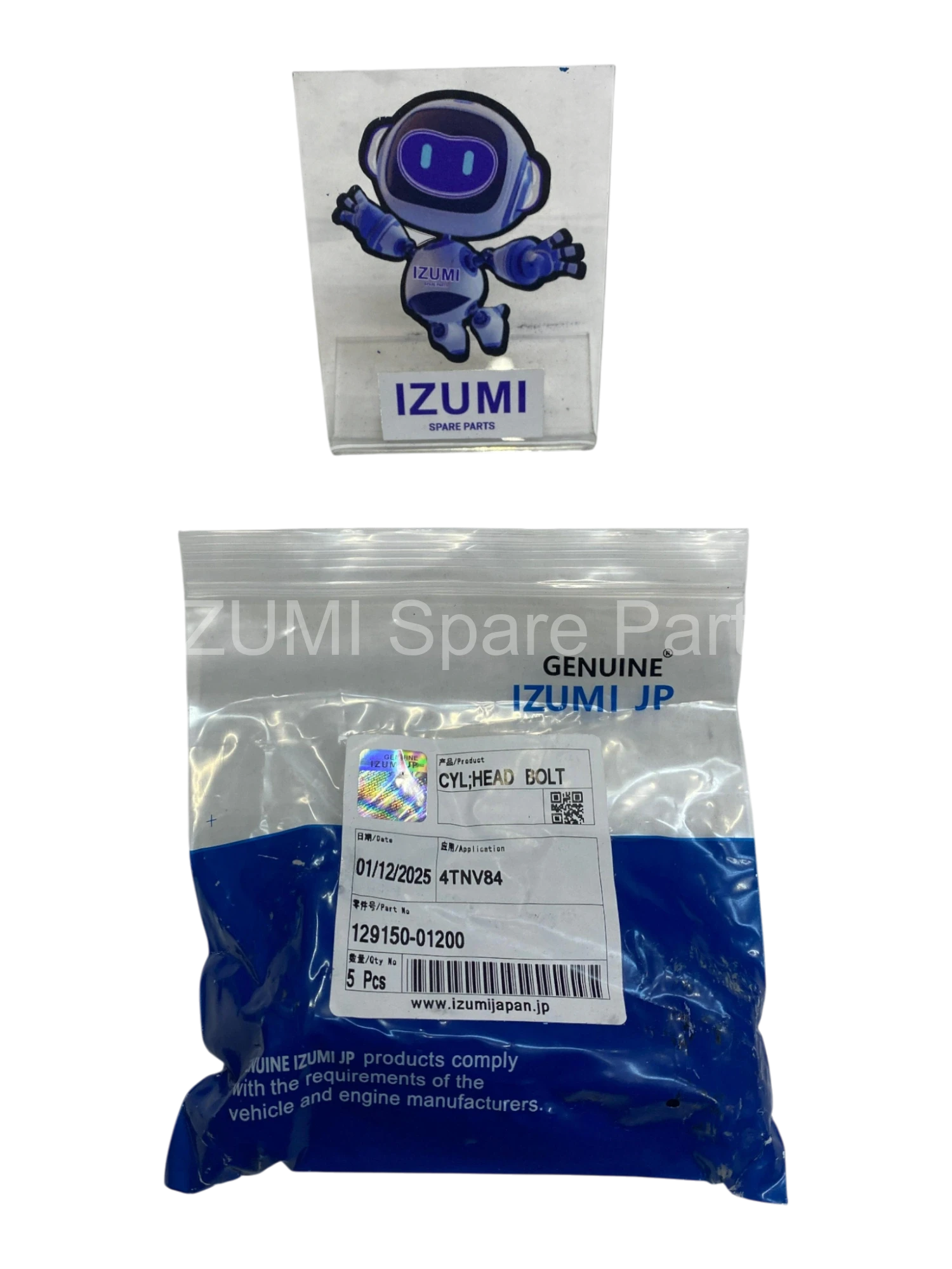 129150-01200 CYL Head Bolt - Resim 2